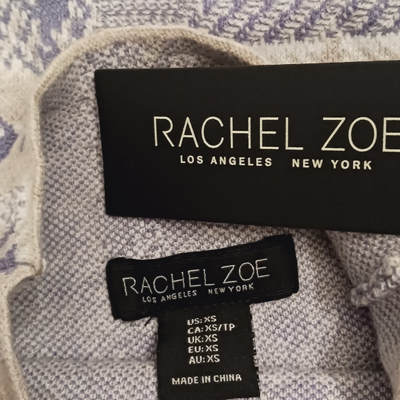 💰RACHAEL ZOE Knit Top Mock Turtle Neck Log Sleeves  NWT - Picture 5 of 5